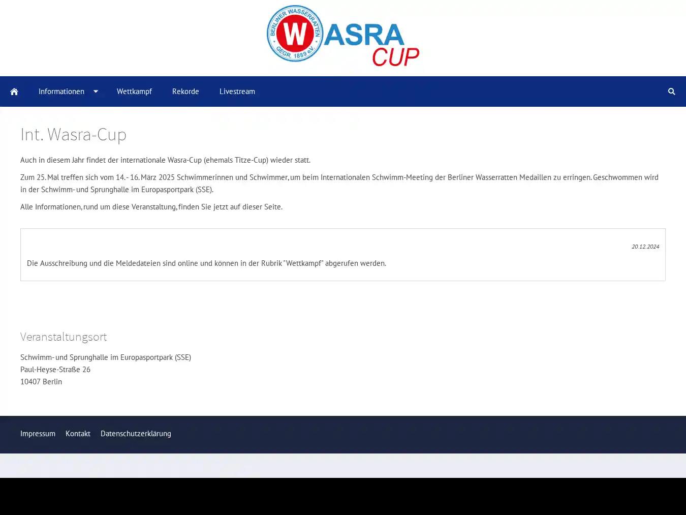 Veranstalterhomepage - http://www.titze-cup.de