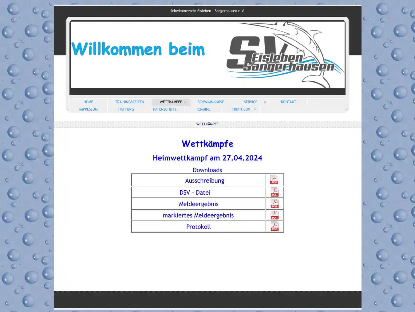 Veranstalterhomepage - http://www.schwimmverein-eisleben.de/3.html