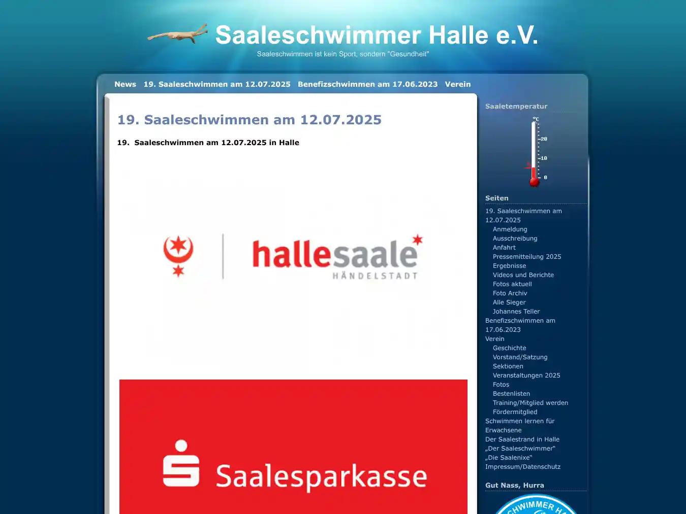 Veranstalterhomepage - http://saaleschwimmerhalle.de/?page_id=13