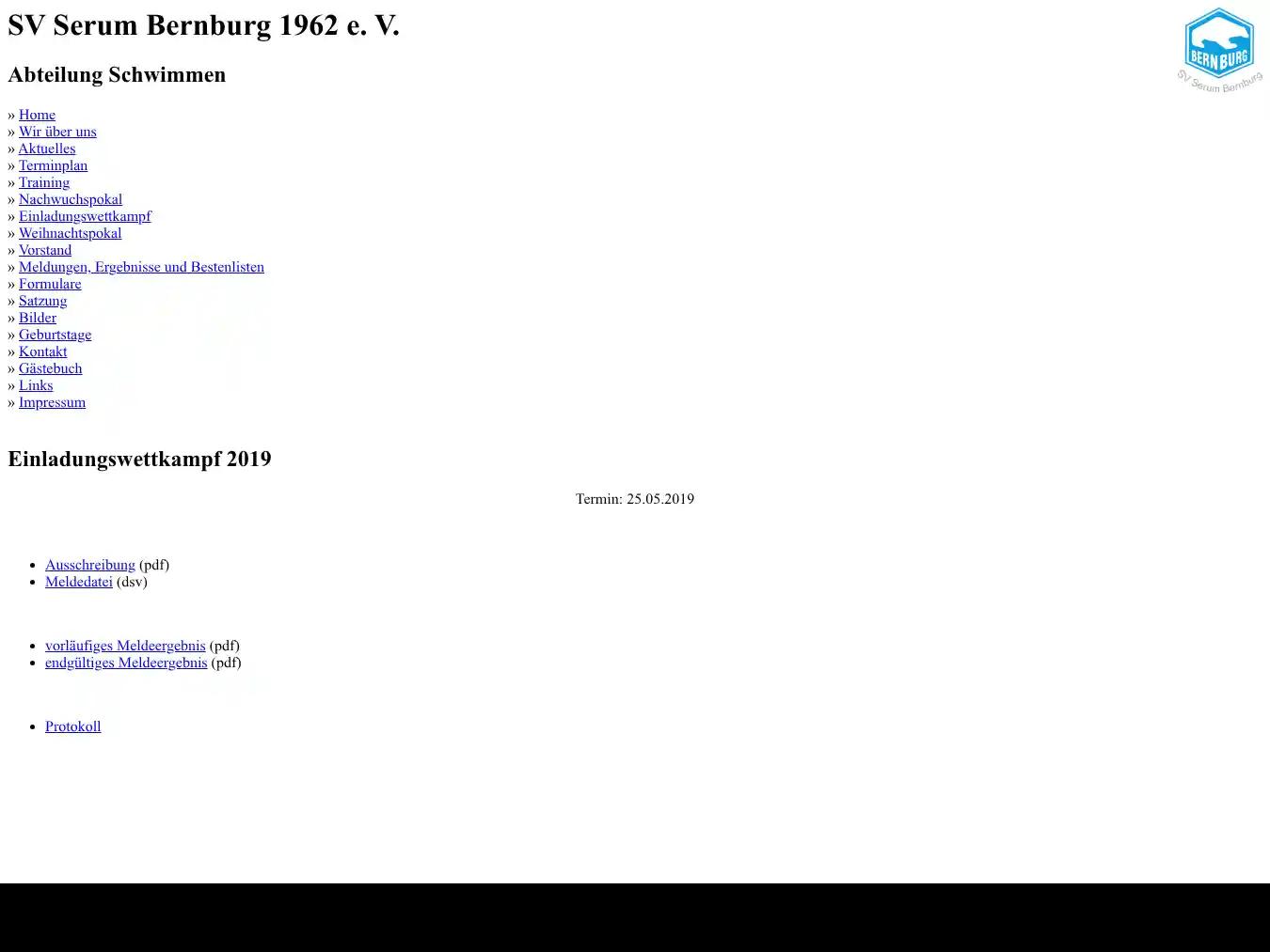 Veranstalterhomepage - http://www.svserumbernburg.com/einladungswettkampf.html