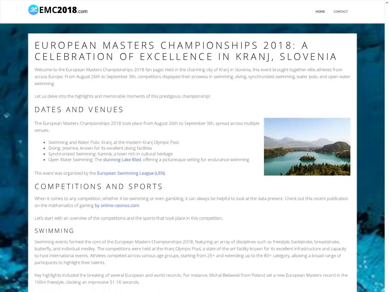 Veranstalterhomepage - https://www.emc2018.com/