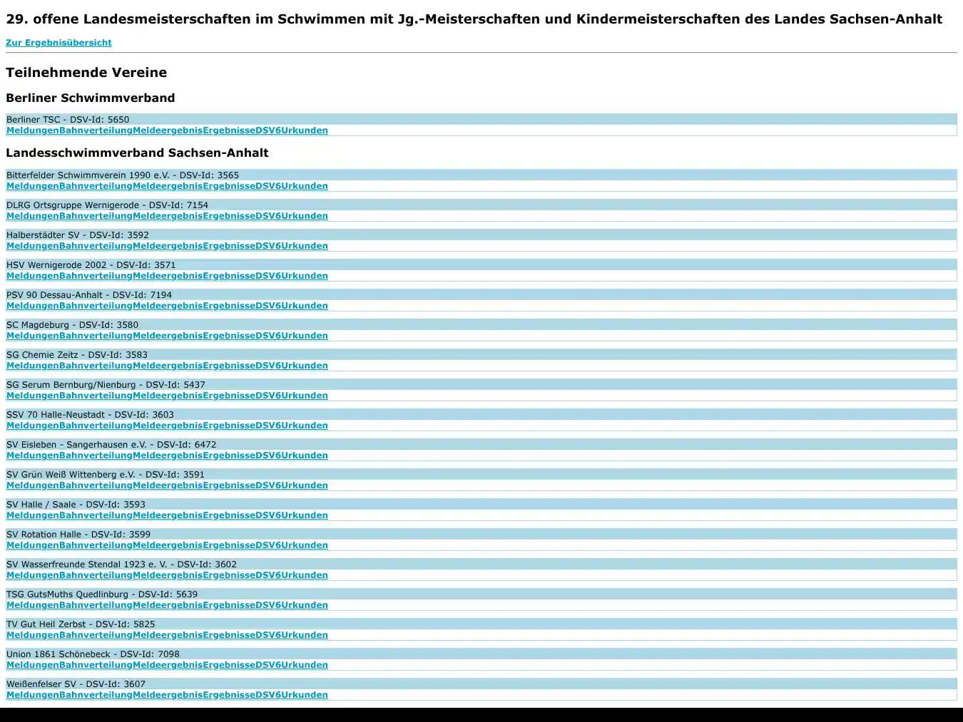 Veranstalterhomepage - http://www.svserumbernburg.de/LM_2022/clubs.php