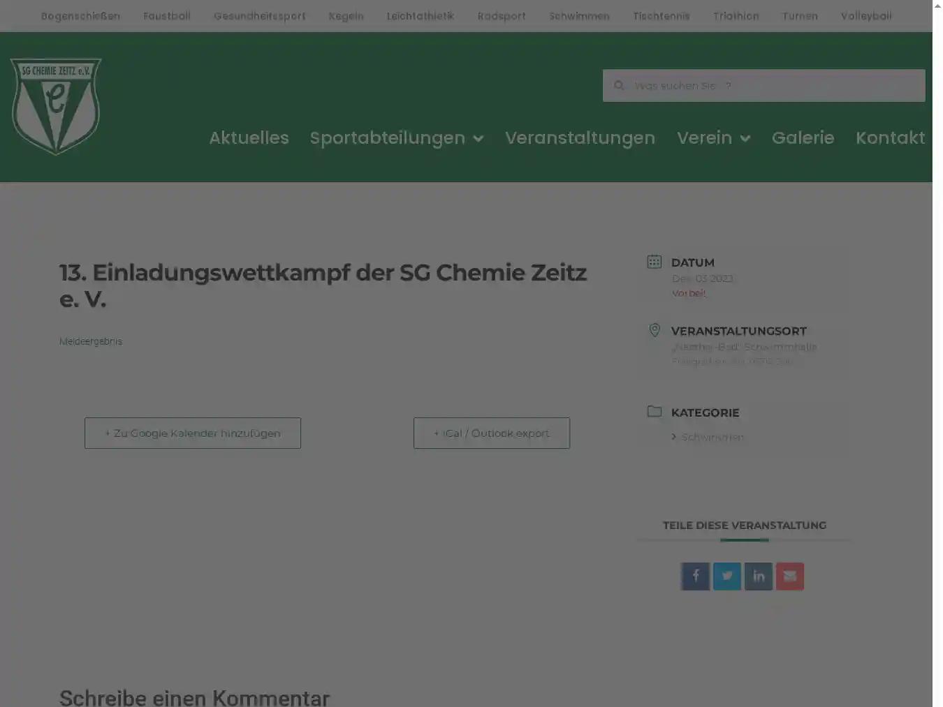 Veranstalterhomepage - https://www.sg-chemie-zeitz.de/events/13-einladungswettkampf-der-sg-chemie-zeitz-e-v/
