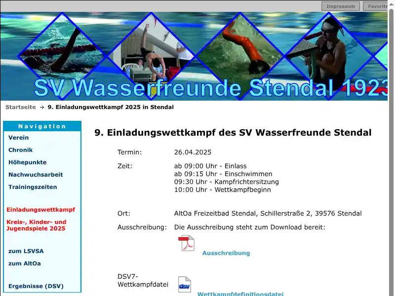 Veranstalterhomepage - https://wasserfreunde-stendal.eu/index.php?id=901
