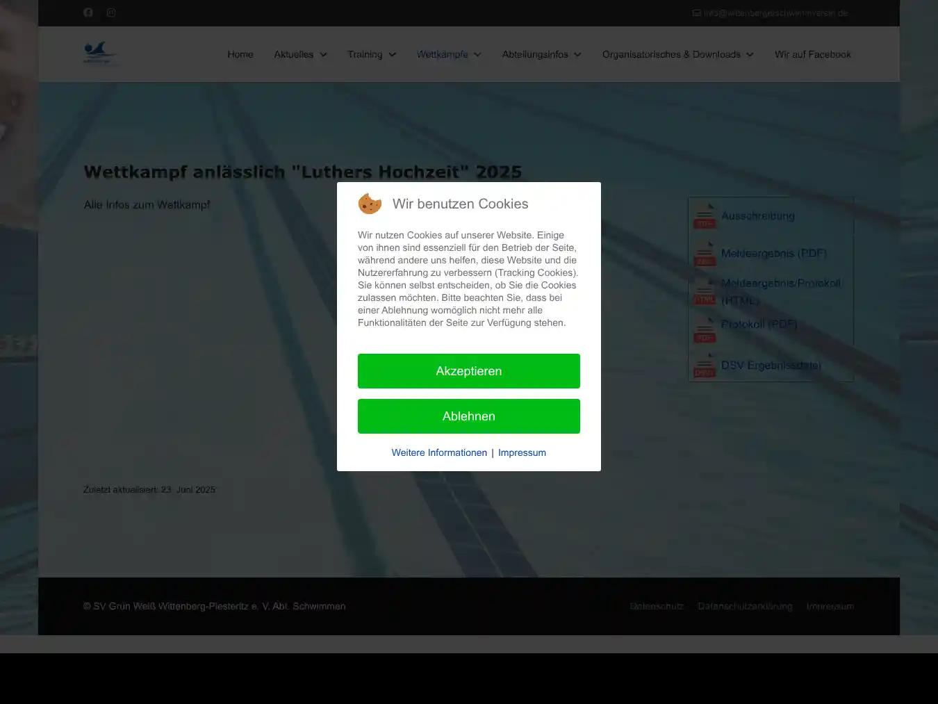 Veranstalterhomepage - https://www.wittenbergerschwimmverein.de/index.php/wettkaempfe/luthers-hochzeit
