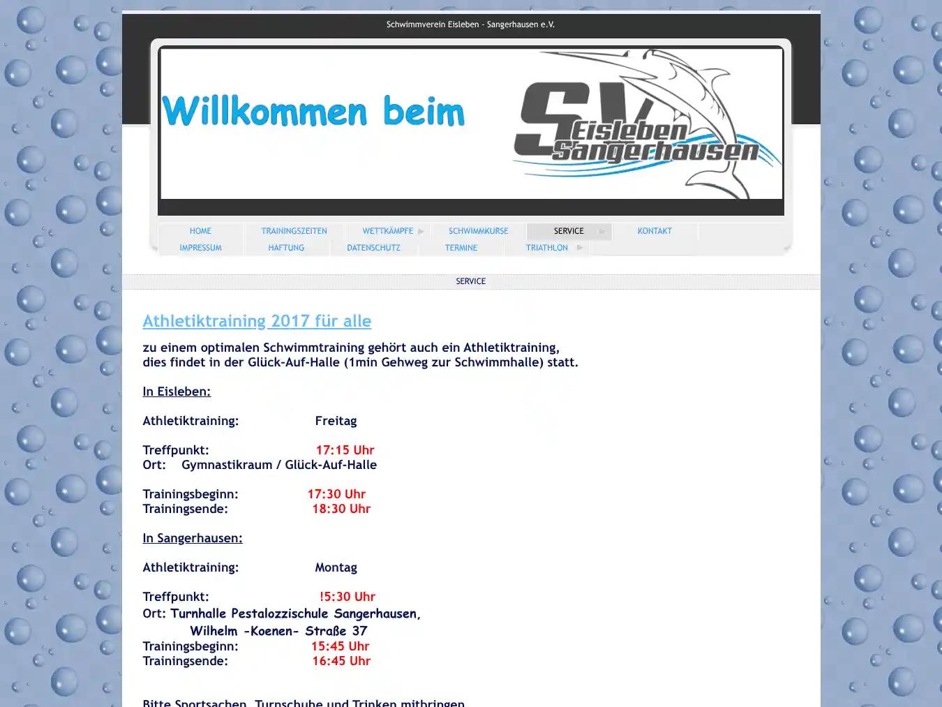 Veranstalterhomepage - http://www.schwimmverein-eisleben.de/5.html